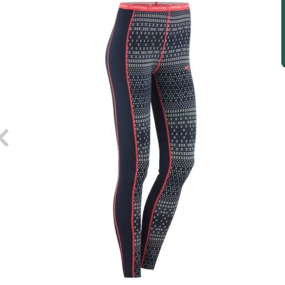 Kari Traa Navy Wool Blend Baselayer Tights Pants Leggings Long underwear Size XL - Picture 1 of 11